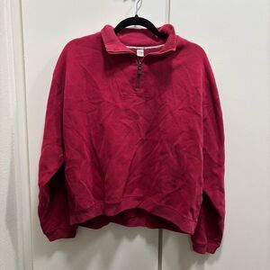 Tommy Bahama Men’s Large Red Quarter Zip Long Sleeve